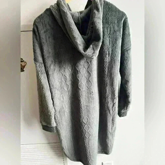 Denver Hayes Sleepwear Womens Grey  Pullover Hoodie Blanket Loungewear Small - Picture 4 of 5